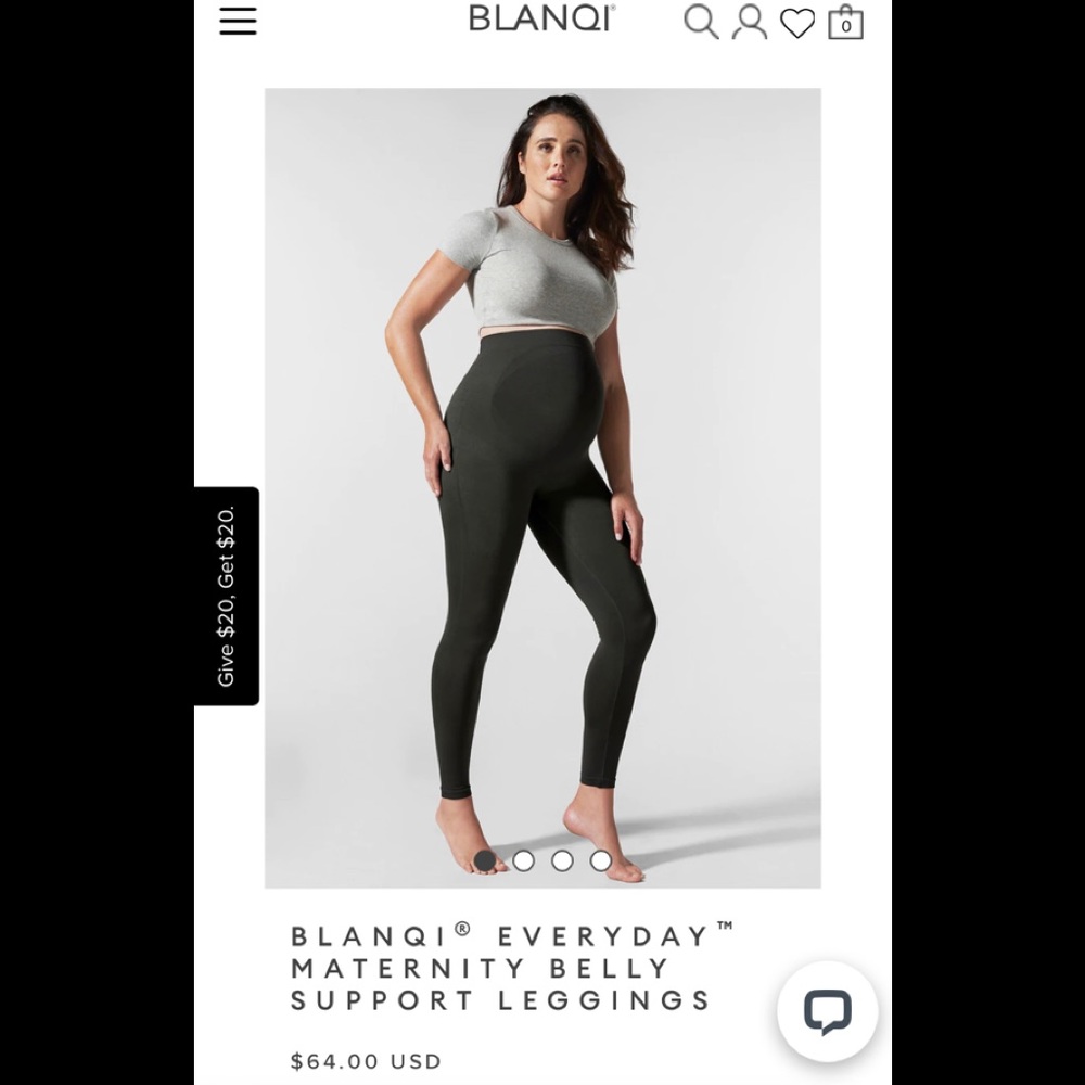 Blanqi maternity leggings size Medium Forest night (dark green)